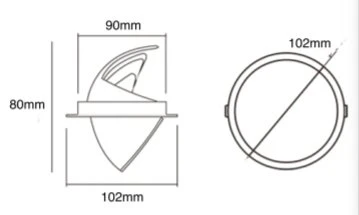 Snorkel 10W Tri-Colour Adjustable LED Downlight 90mm cut out - Image 3