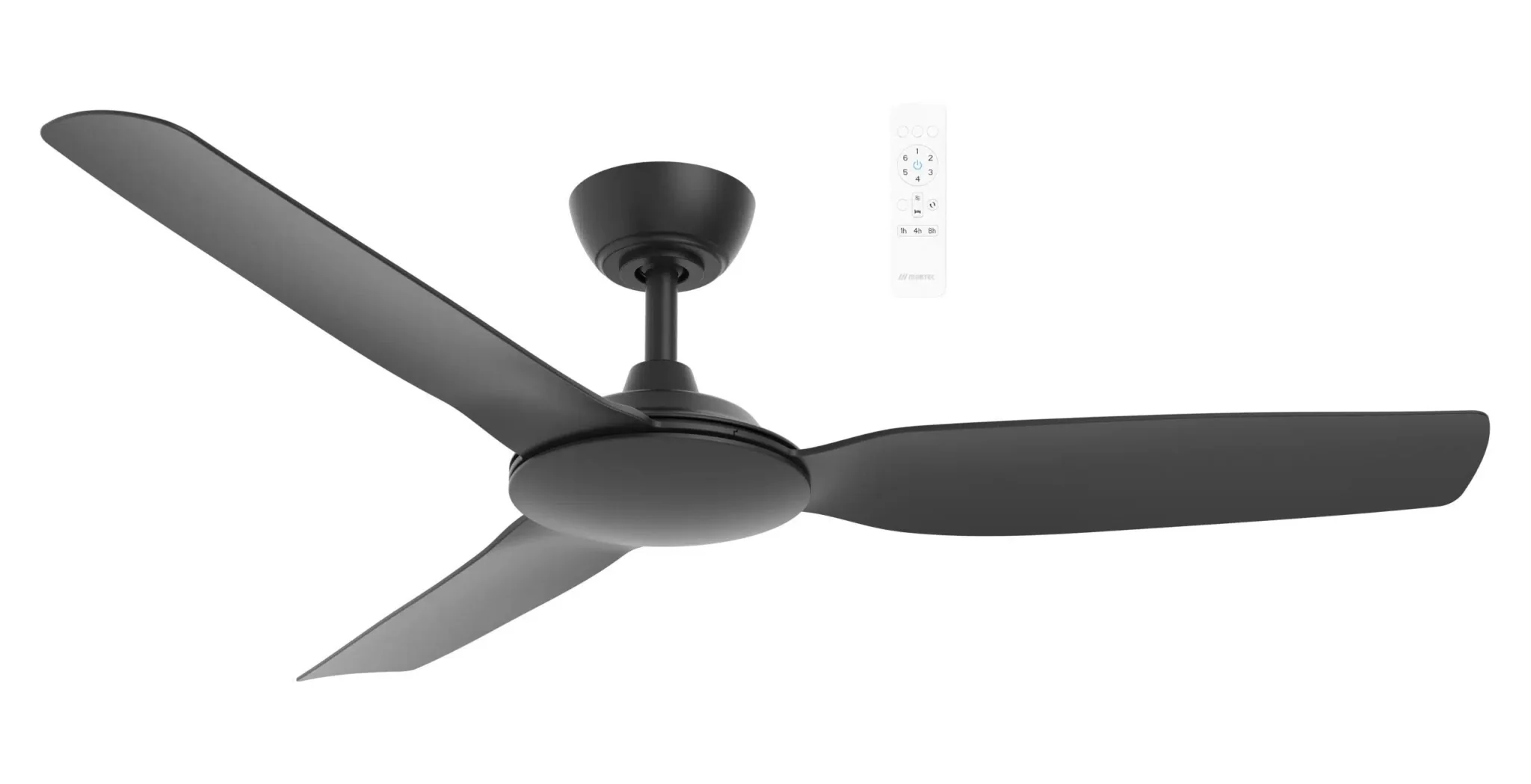 48" or 52" Viper DC Ceiling Fan Matt White or Matt Black 3 Blade by Martec Lighting - Image 2