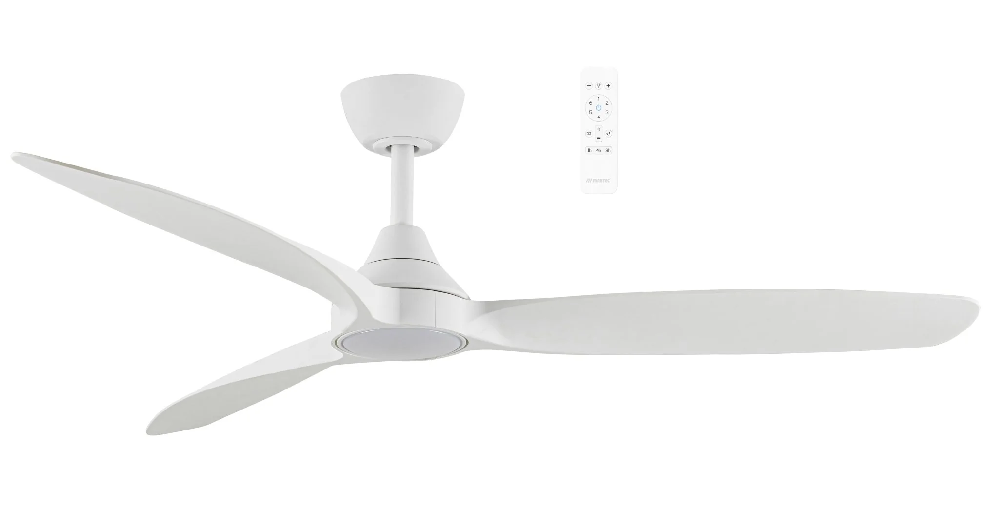 56" Seaforth DC Ceiling Fan Matt Black, Matt White, Matt Black/Teak with Light MDCS1433 - Image 4