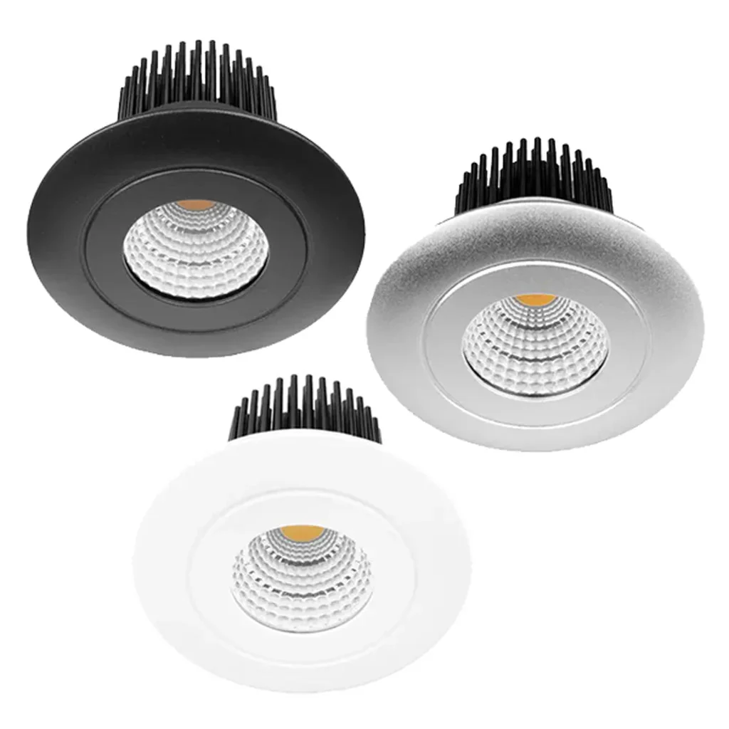 76mm LED Downlight 10w Black, Silver, White 2.7k/3k/4k/5k/Vivid CRI 90+ XDF10 Trend Lighting