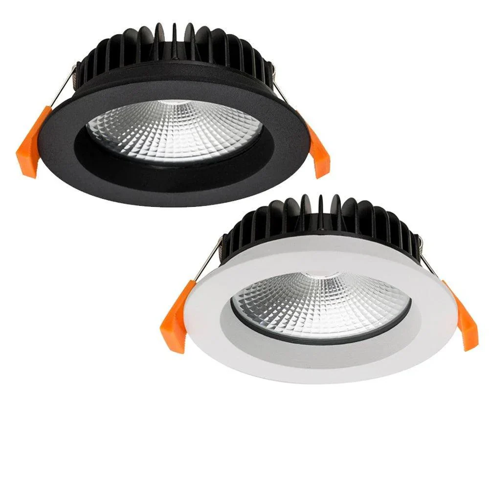 90mm LED Downlight 12w Black, White CCT HV5530T Havit Lighting