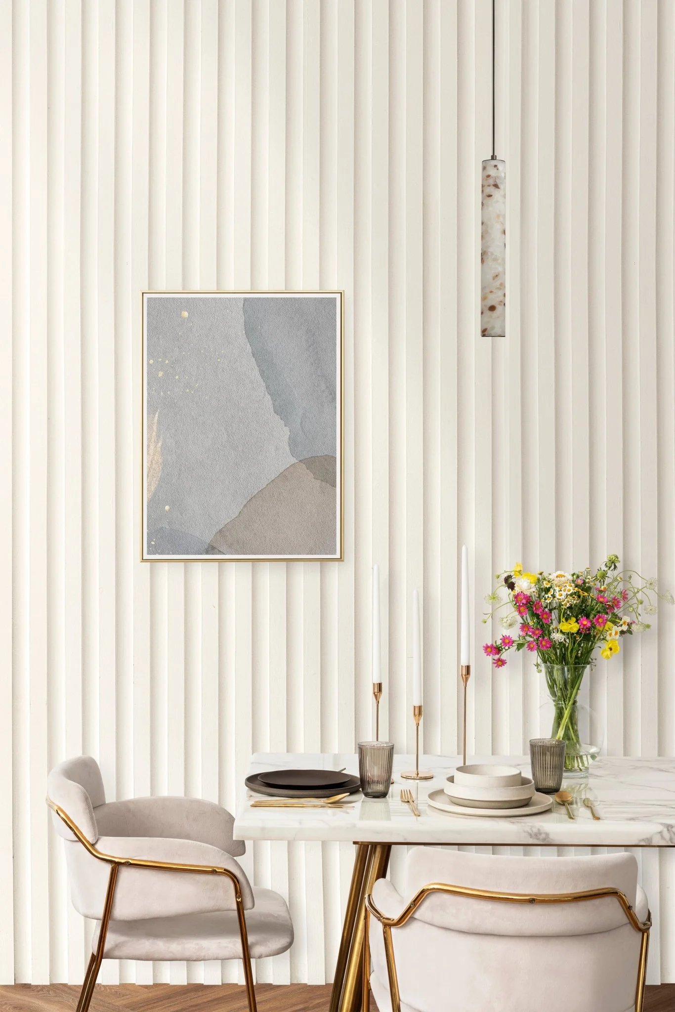 Aris Minimalist Marble Pendant Light | Lighting Creations - Image 4