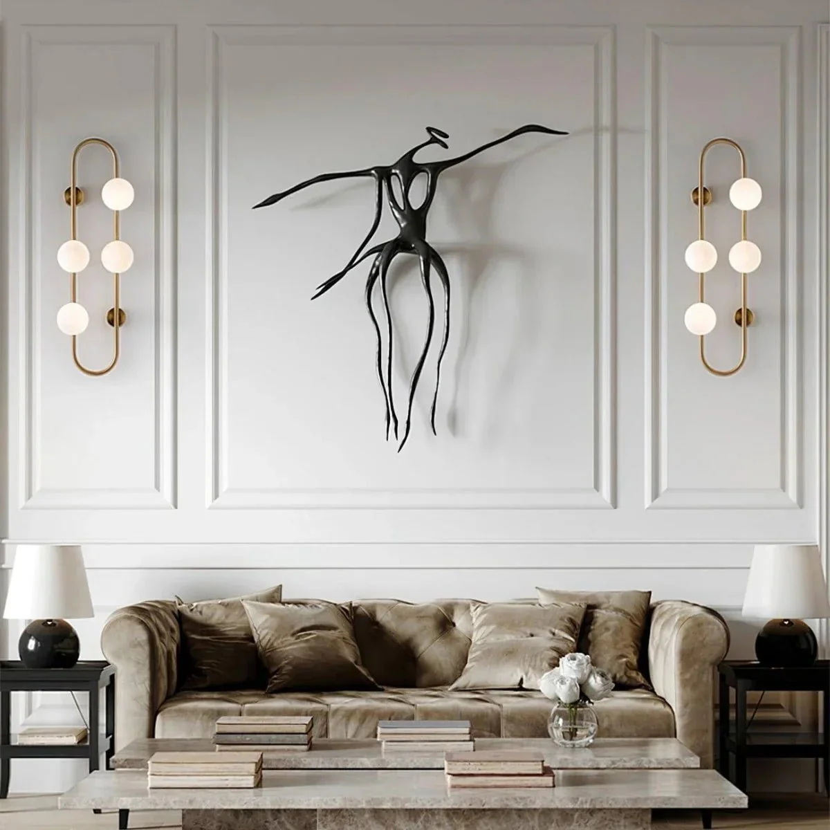 BACH Large Wall Light in Matte Black or Brass | Lighting Creations - Image 8