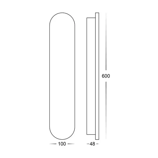 Havit Barline Shadow Aluminium Brass 600mm Wall Light - HV3562T-BR - Image 2