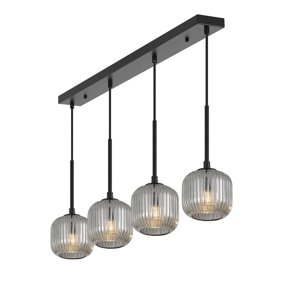 Bobo 4 Light 12W LED Pendant Black / Warm White - BOBO PE04-BKSM - Image 2