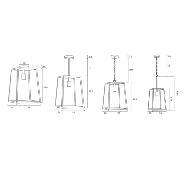 Cantena 25 Industrial Pendant Light Large 1Lt in Antique Black - Image 5