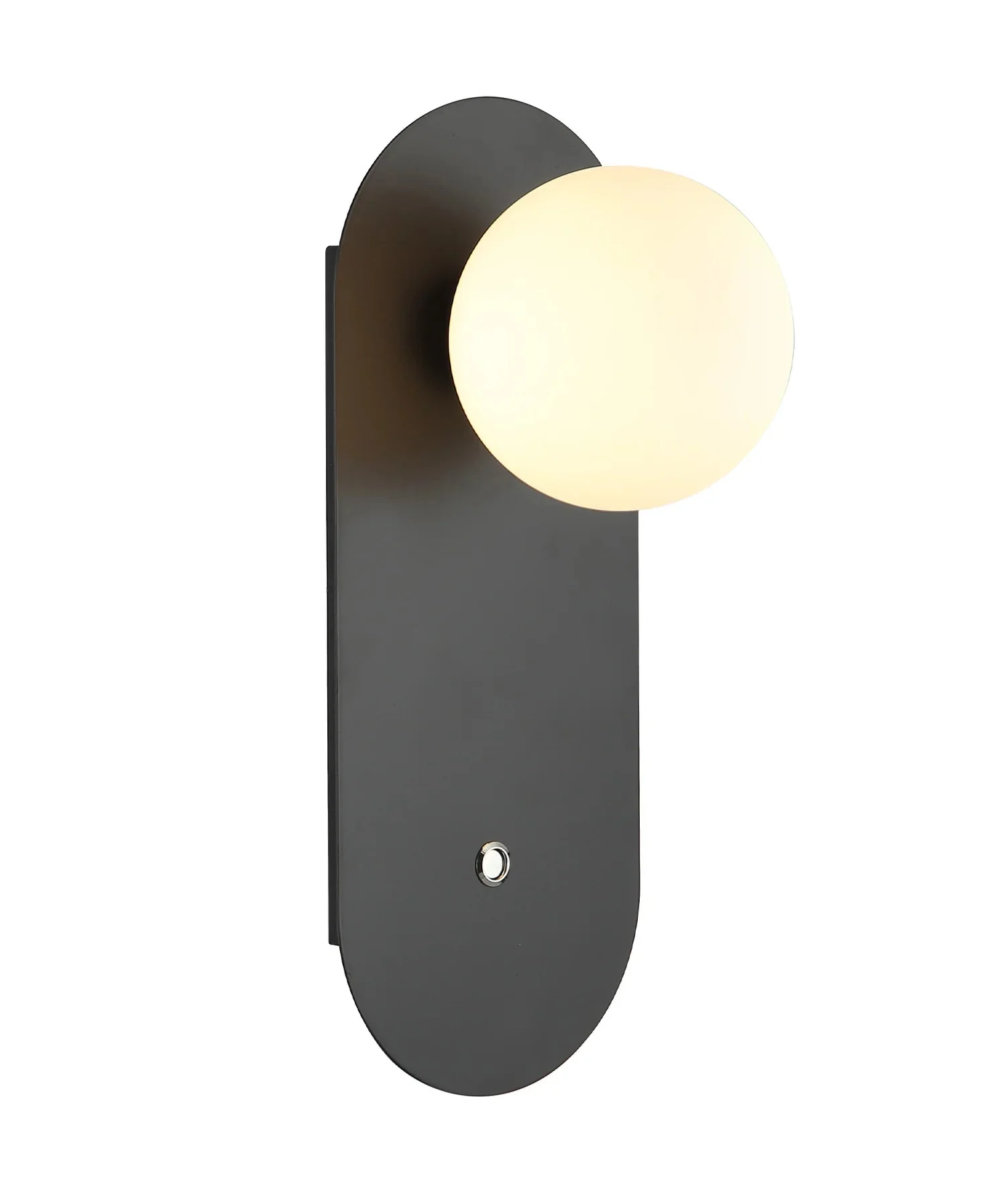 CLA Ovalis Interior Round Opal Diffuser Oblong Base with Switch Wall Lights - Image 2