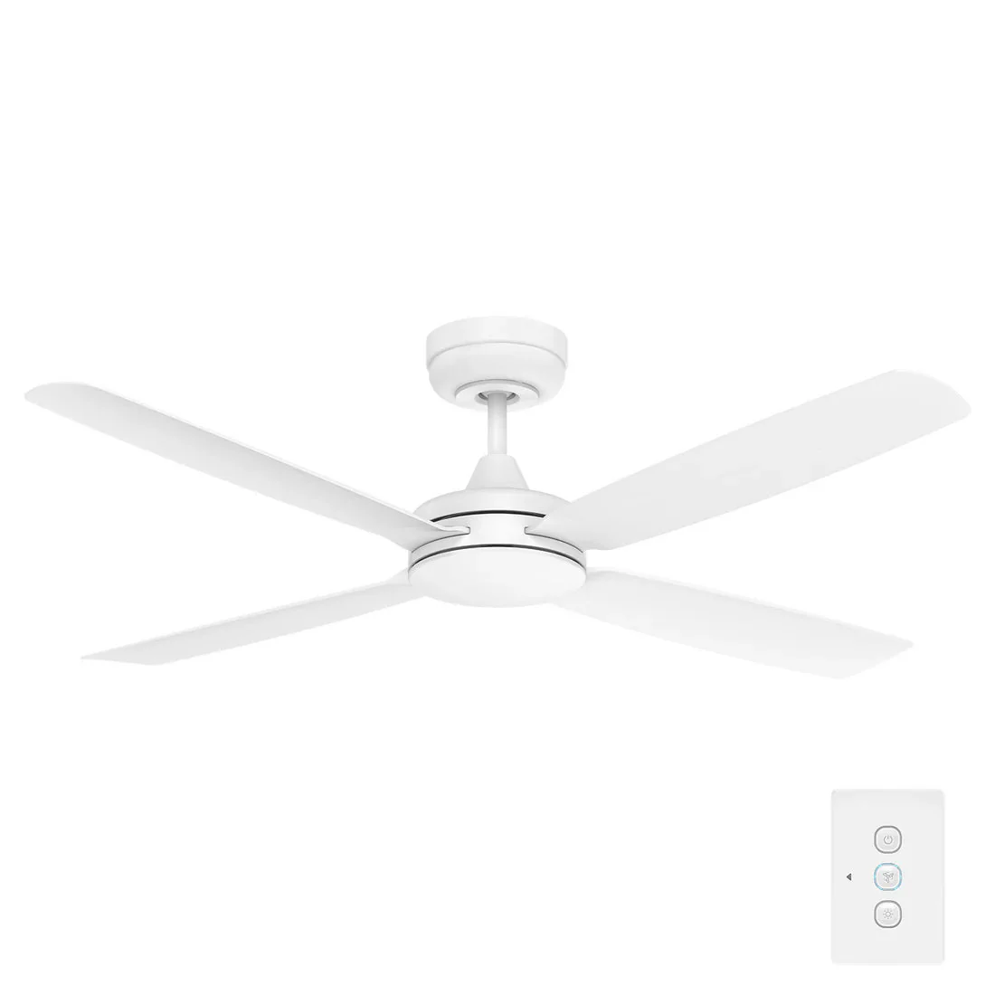 Colombo DC Ceiling Fan 52" With Light or Without Light in White - Image 2
