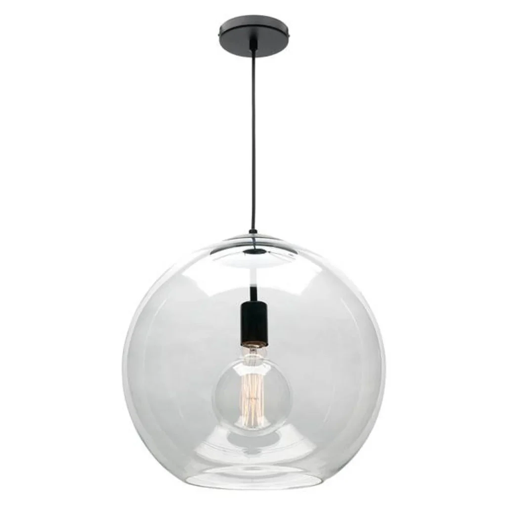 Contemporary Round Glass Pendant Light (Small or Large) - Image 4