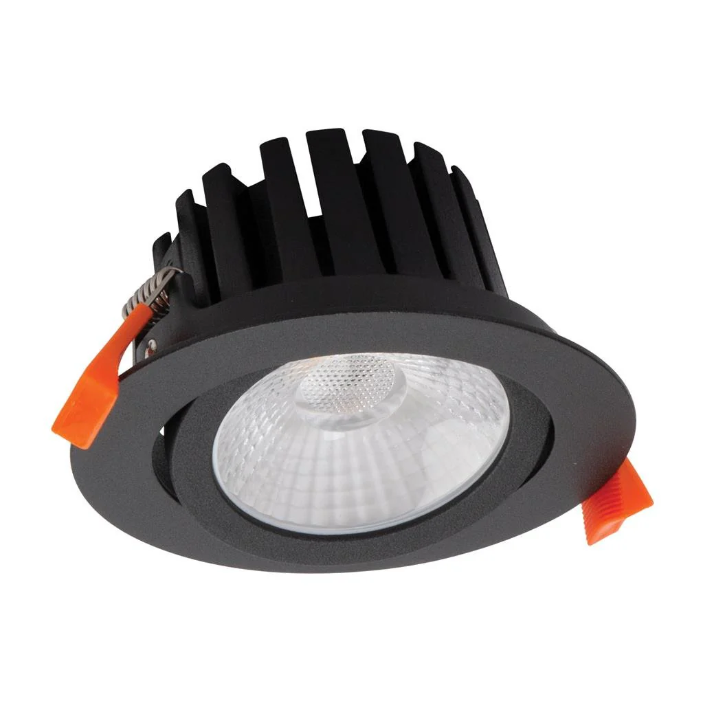 Domus Aqua-13 13W Tri-Colour Led Dimmable Deep Face Tiltable Wet Area Downlight - Black/White - Image 2