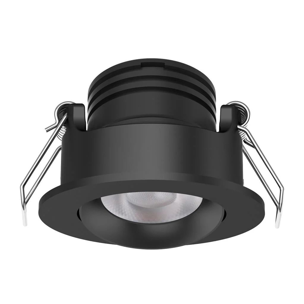 Domus Pico-3 Mini TRIO/DALI Round 3W Dimmable Led Fixed/Tiltable Tricolour Downlight- Black/White - Image 4