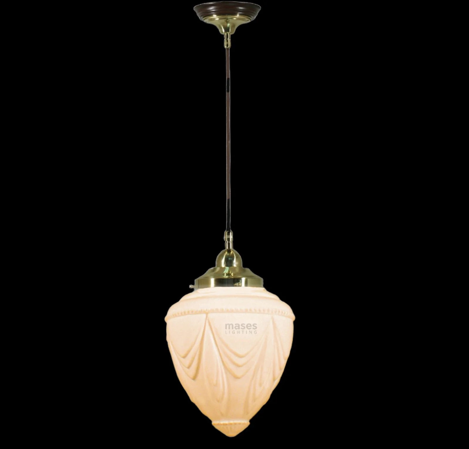 EMPIRE 8" 1 Light Cord Pendant Light - Black/Chrome/Polished Brass - Image 6