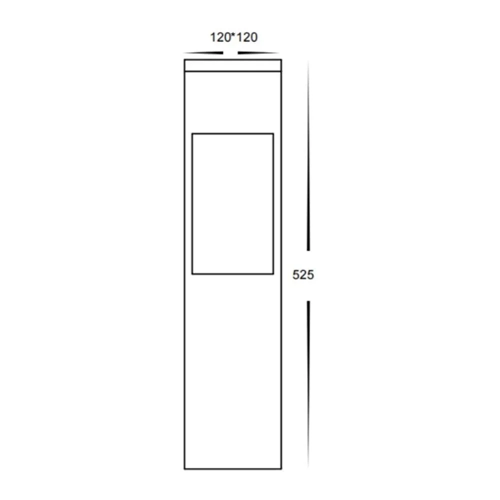 Fedor Square LED Bollard Light Small CCT in Aluminium Black Havit Lighting - HV1630T-BLK-SQ - Image 4