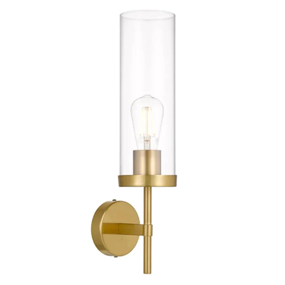 Garot Indoor Wall Light 1Lt in Gold/Clear
