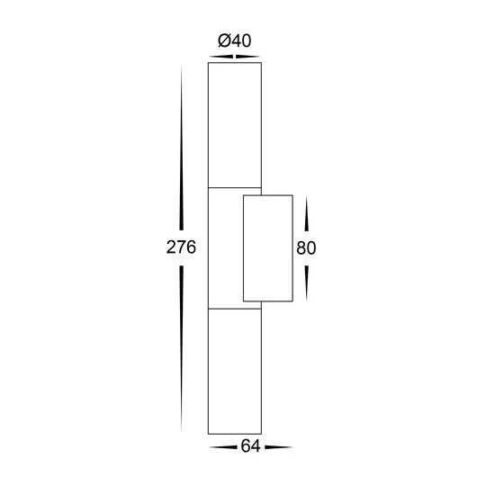 Havit Akril Aluminium 2 Light Wall Light Black or White - HV10932T - Image 4
