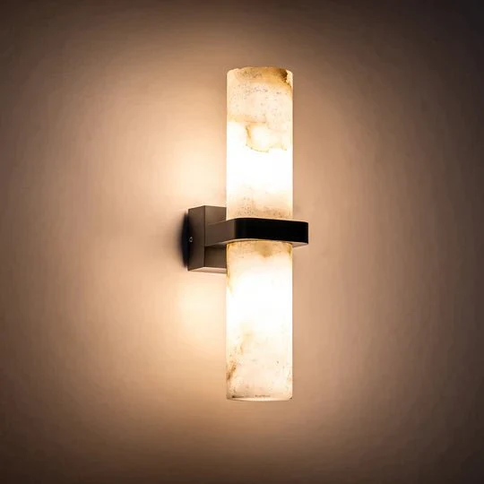 Havit Albast Up & Down Wall Light with Alabaster Glass Black or Brass - HV8079T - Image 4