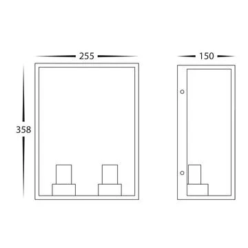 Havit Bayside 2 Light 316 Stainless Steel White External Wall Light HV36592W-WHT - Image 2