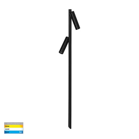 Havit Forgo Aluminium Black Double Adjustable Bollard Light with Spike - HV1591T-2-BLK-24V (Copy)