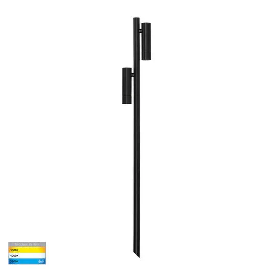 Havit Forgo Aluminium Black Double Adjustable Bollard Light with Spike - HV1591T-2-BLK-24V (Copy) - Image 3