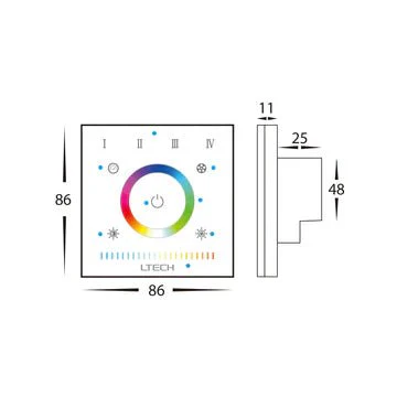 Havit Multi Colour LED Strip Touch Panel Controller - HV9101-EX5S - Image 2