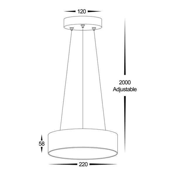 Havit Nella LED Pendant Light CCT 20w in Black or White - Image 4