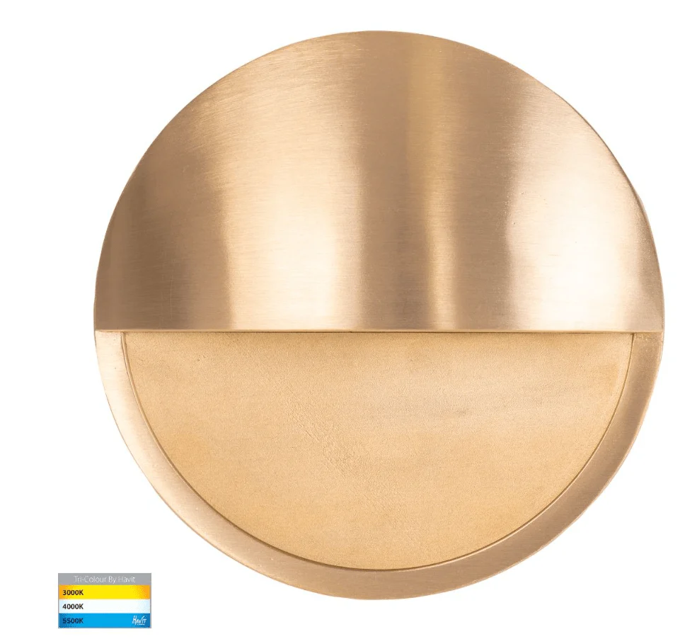 Havit Veko 10W Solid Brass Step Lights with Eyelid - HV2929T-BR-240V