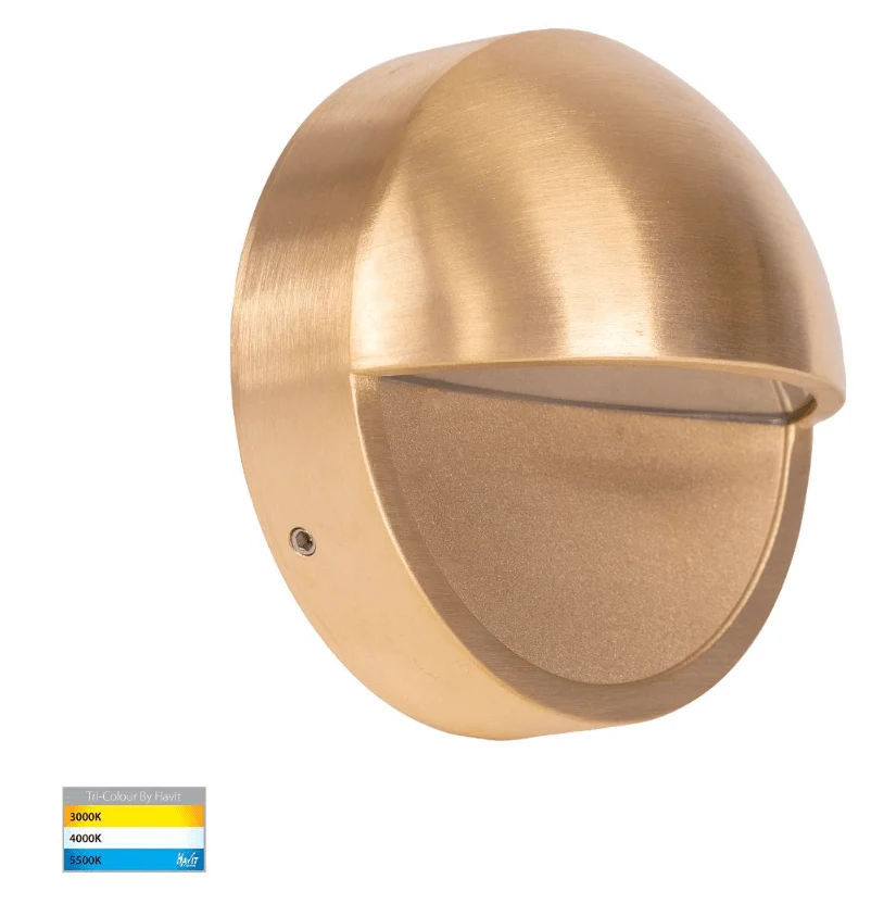 Havit Veko Solid 6W Brass Step Lights with Eyelid - HV2928T-BR-240V - Image 3