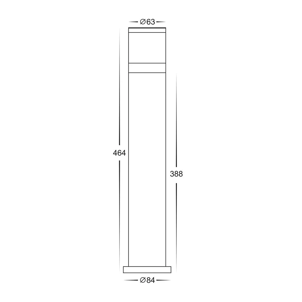 Highlite LED Bollard Light CCT Aluminium in Black Havit Lighting - HV1622T-BLK - Image 2