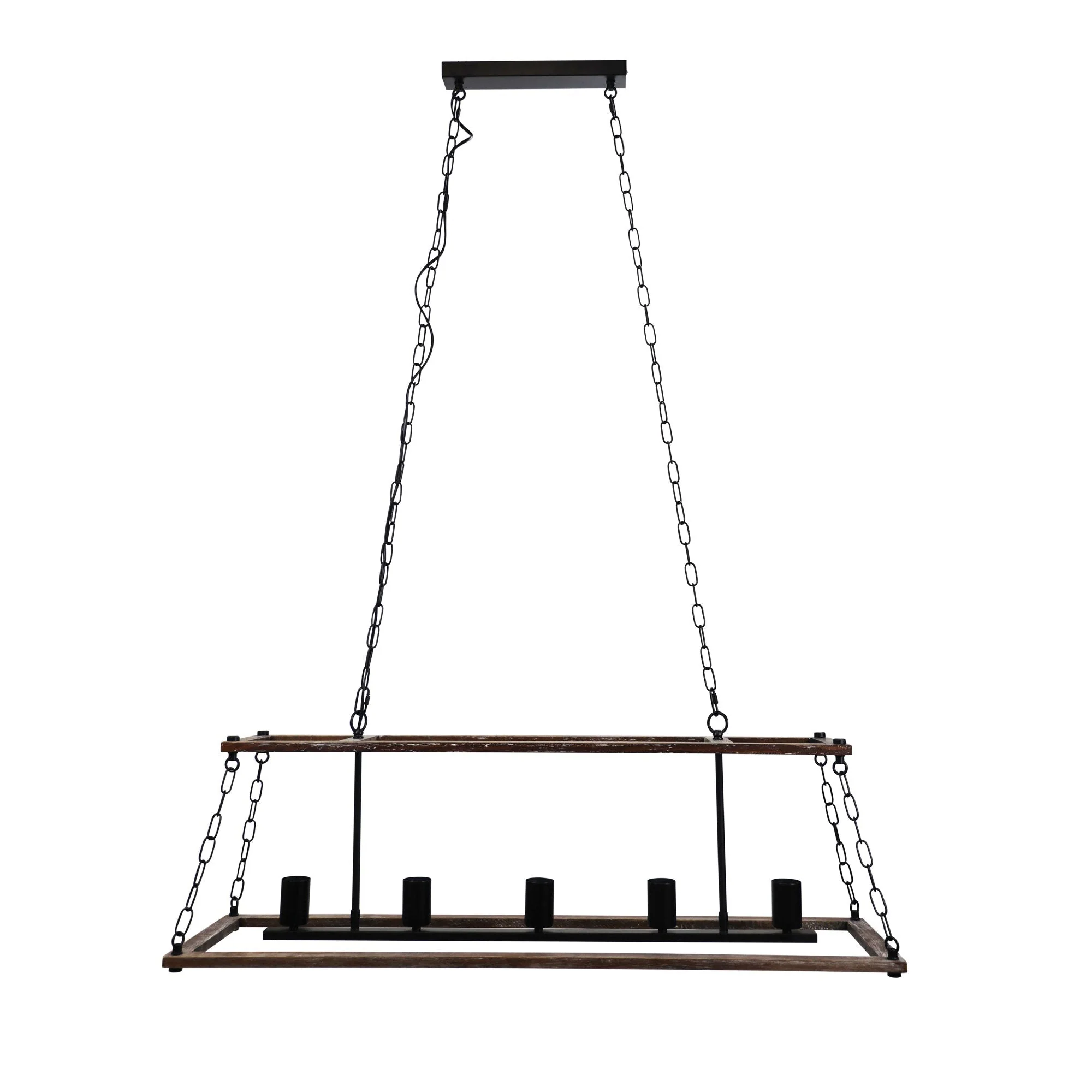 Island 5 Light Pendant Natural / Black - SL65115 - Image 3