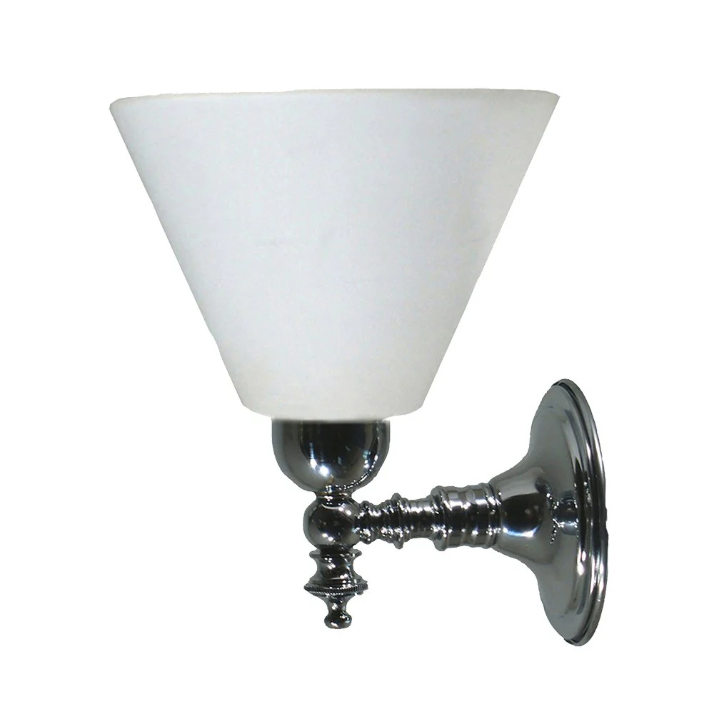 KOSCINA 1 Light Clear or Frost Glass Wall Light - Chrome or Brass - Image 3