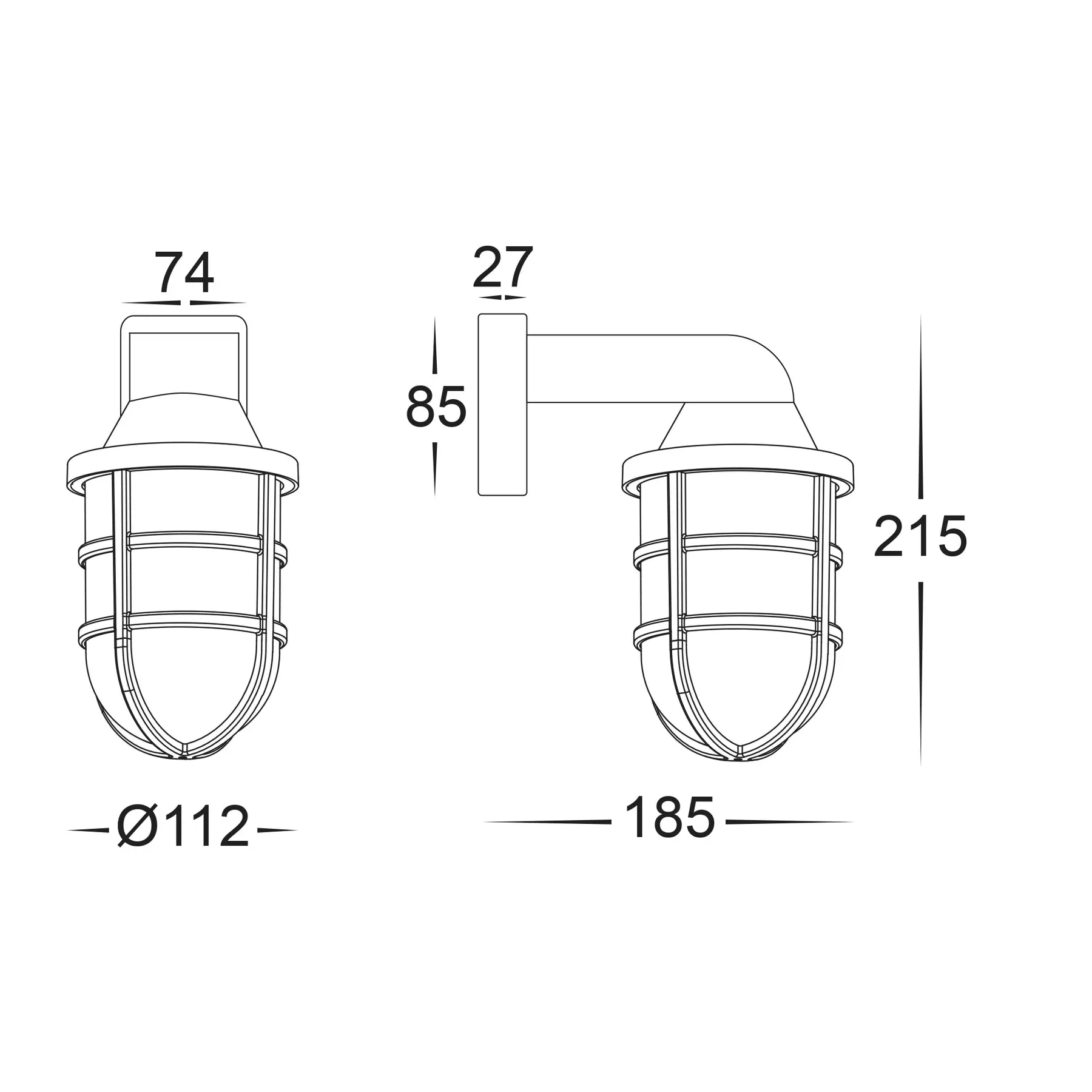 Marina Outdoor LED Wall Light in Black, Brass or White Havit Lighting - HV3511W - Image 8