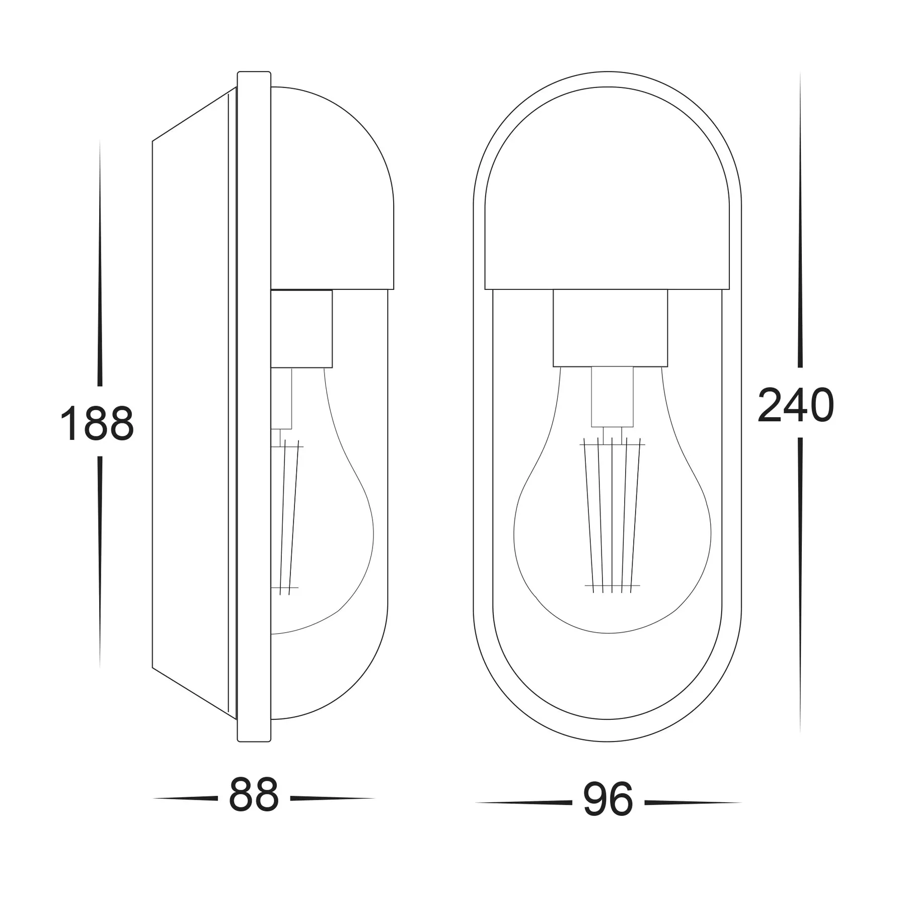 Lume Outdoor LED Wall Light in Black, Brass or White Havit Lighting - HV3512W - Image 9