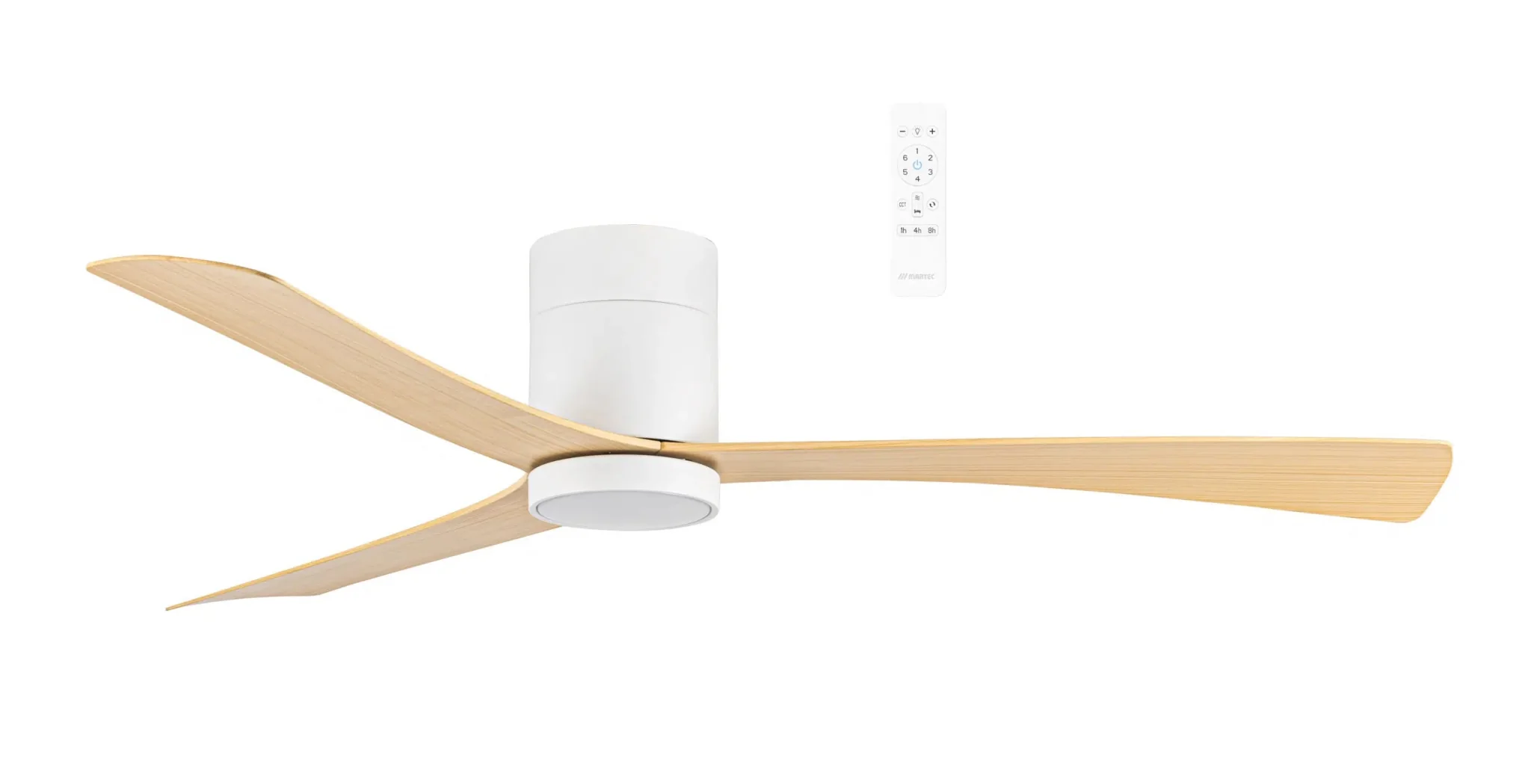 Martec Metro DC 52″ Smart Ceiling Fan With WIFI Remote Control + LED light in White, Black or White Oak - Image 3