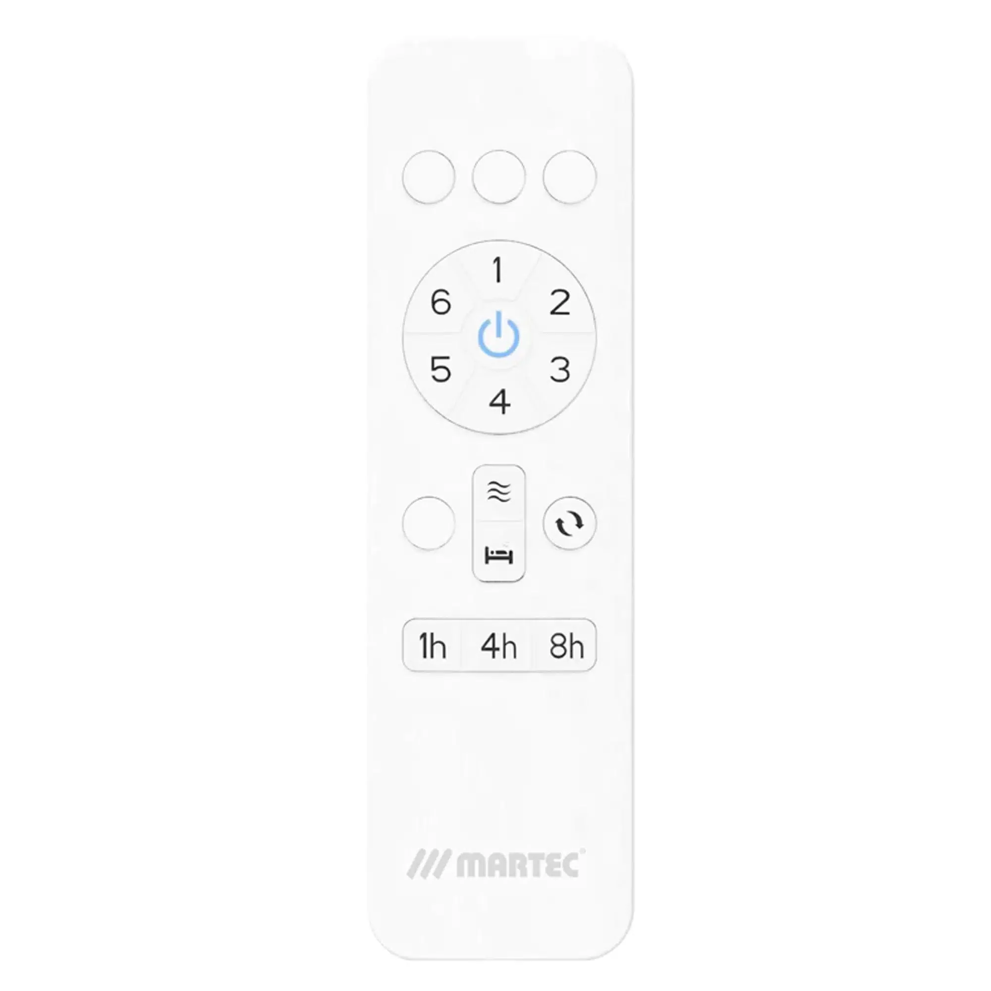 Martec Polo 52" DC Smart Ceiling Fan with Remote Control Without Light - Matt White, Matt White/Walnut or Nickel/Driftwood - Image 4