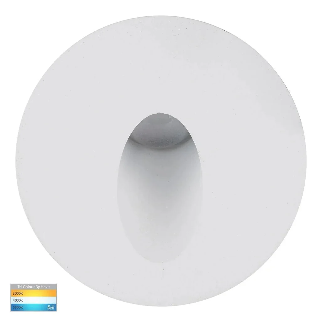 Mini Reces Round LED Step Light Antique Brass, Black, White, Brass, Stainless Steel Havit Lighting HV3206T-12V - Image 6
