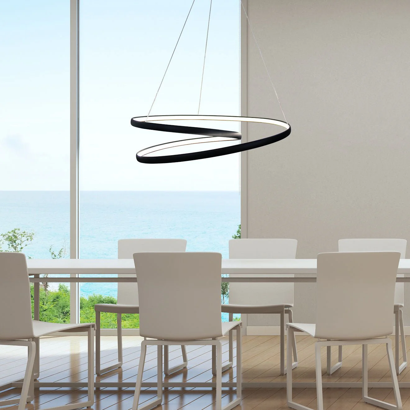 Oriel INFINITY - Modern LED Spiral Ring Pendant - CCT - Image 4