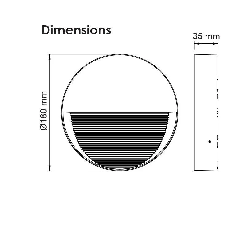 SAL Altona PLUS SE7357 8W LED Surface Mount Circular Wall Light - Image 2
