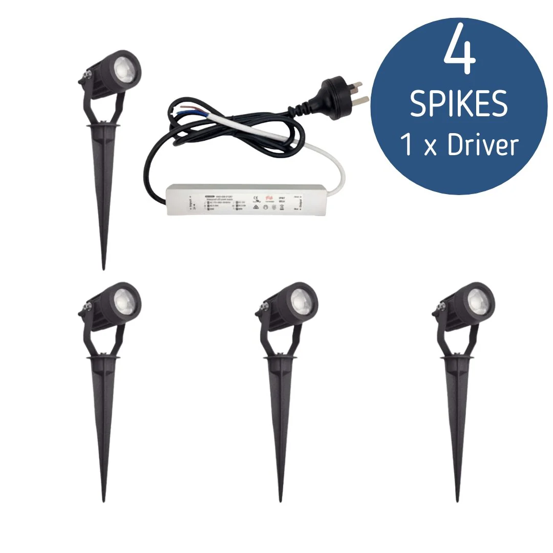 SCENIC Kettle Black Tri-Colour LED Garden Spike - Image 6