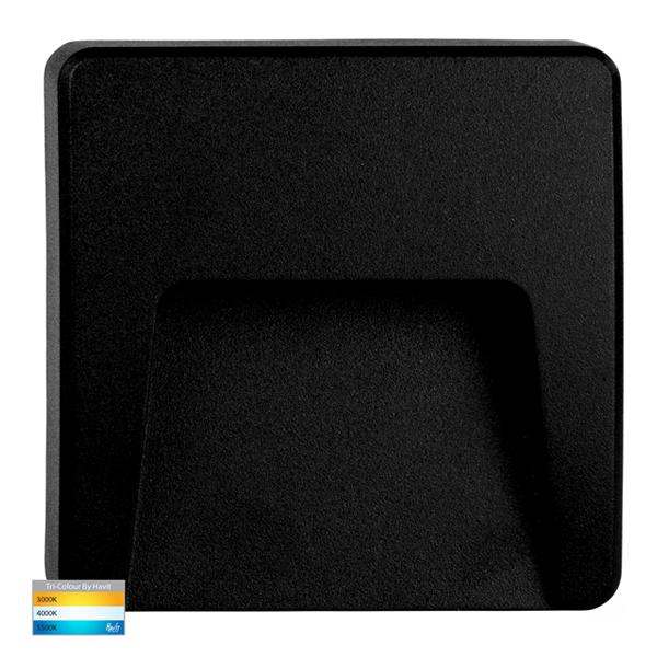 Seefore LED Step Light Tri Colour Square Black/White Havit Lighting - HV3222T - Image 2