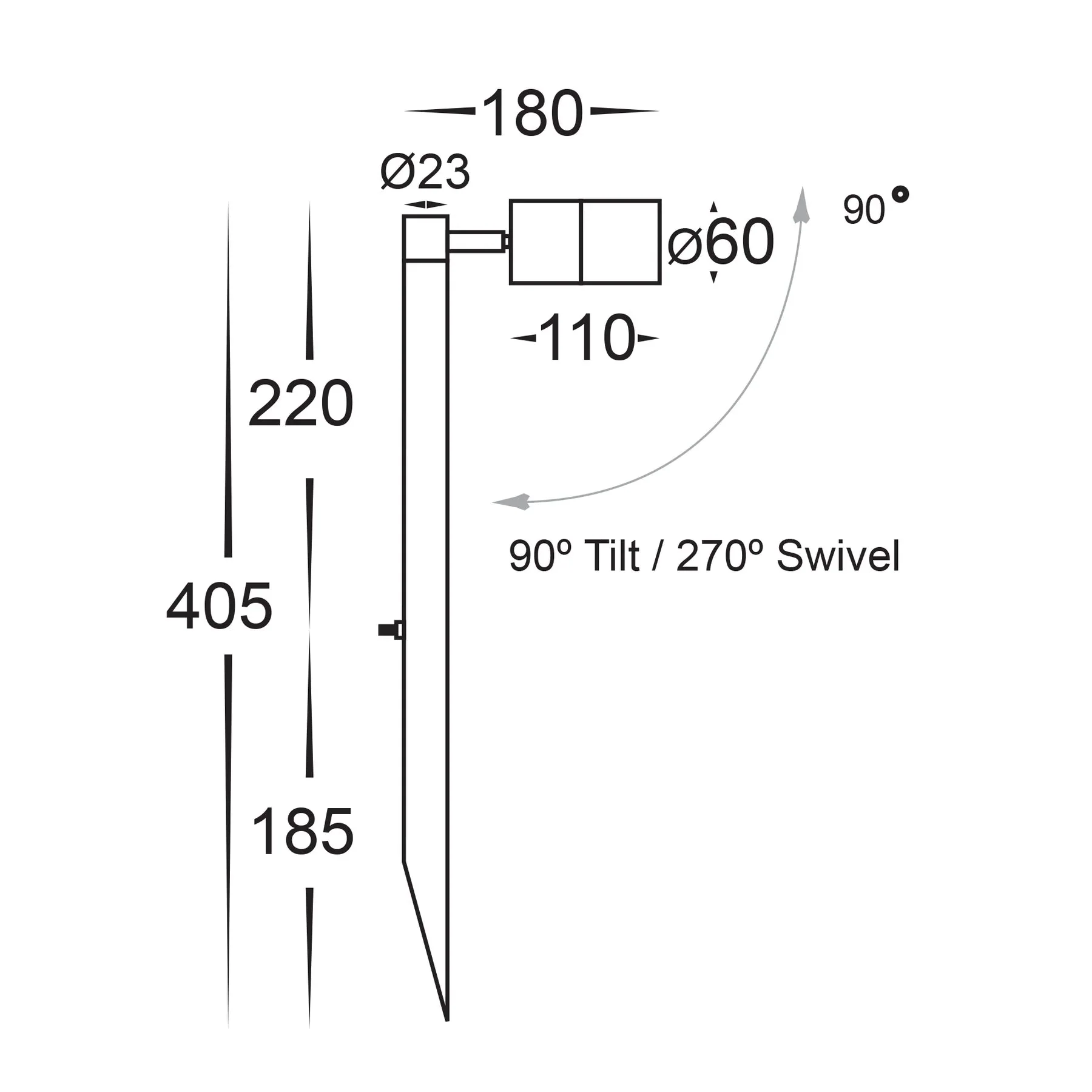Single Tivah LED Spike Light CCT in Fife-Colour Havit Lighting - HV1407T - Image 6