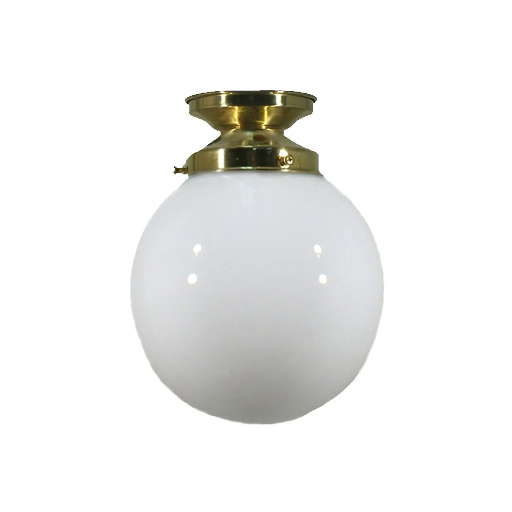 Sphere 6" or 8" or 10" or 12" 1 Light Batten Fix Pendant Light - Black/Chrome/Polished Brass - Image 3