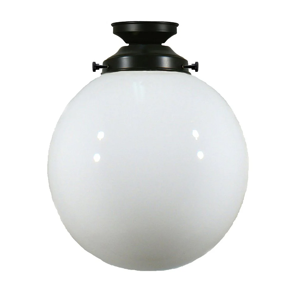 Sphere 6" or 8" or 10" or 12" 1 Light Batten Fix Pendant Light - Black/Chrome/Polished Brass - Image 7