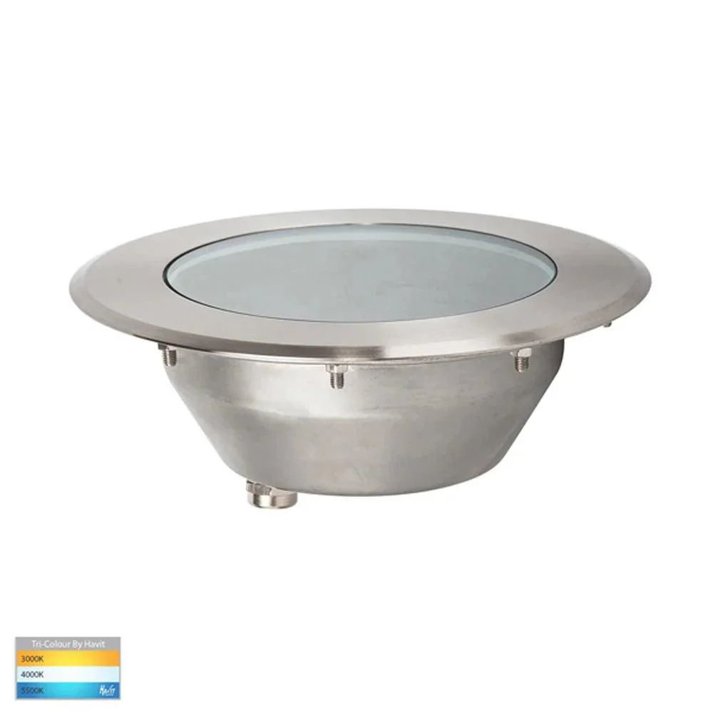 Split LED inground Light 12w RGBW in 316 Stainless Steel Havit Lighting - HV1843RGBW - Image 3