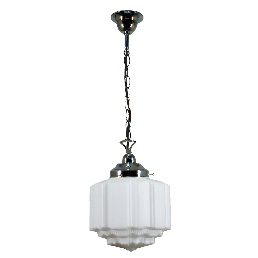 St Kilda 8" 1 Light CHAIN Pendant Light - Black/Chrome/Polished Brass - Image 2