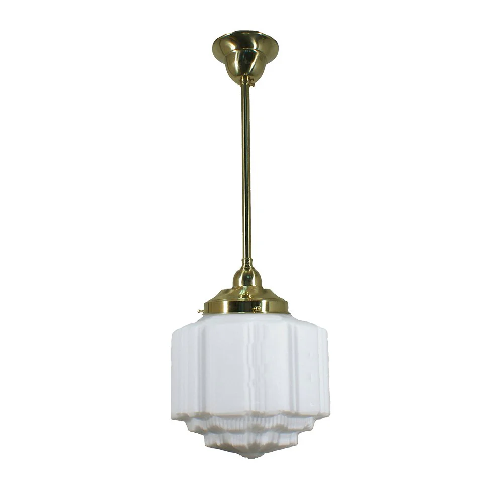St Kilda 8" 1 Light ROD Pendant Light - Black/Chrome/Polished Brass/Chrome Retro - Image 3