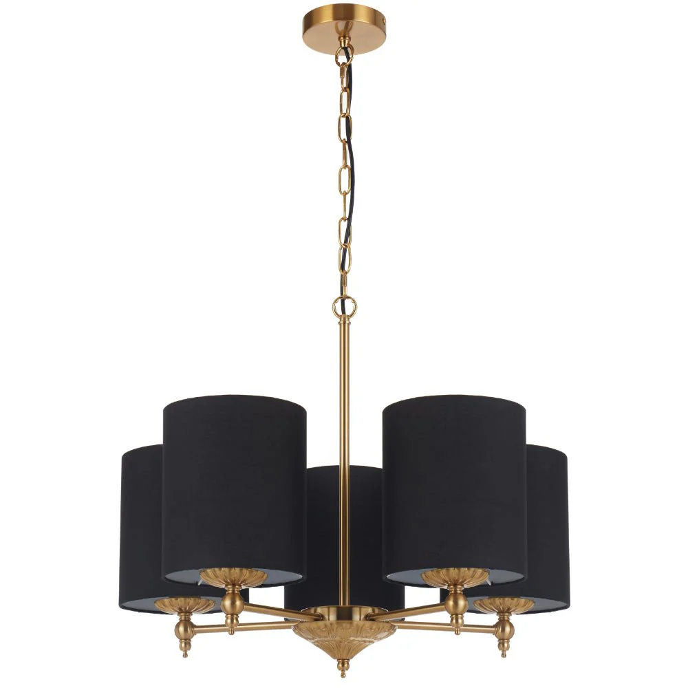 Telbix Argos 3 5 and 8 Light Pendant in Ivory or Black - Image 5