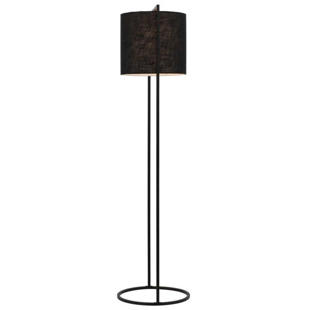 Telbix LOFTUS - Modern-Industrial Boxed Iron & Linen Floor Lamp - Image 4