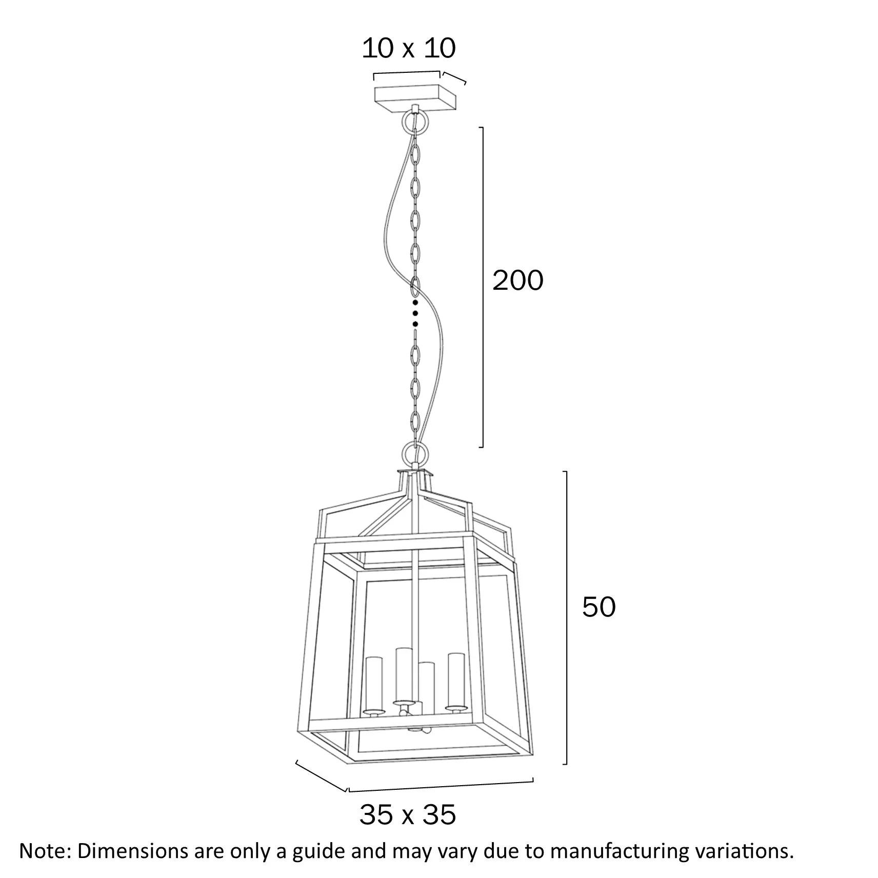 Telbix Monteal 4 Light Pendant- Antique Gold - Image 3
