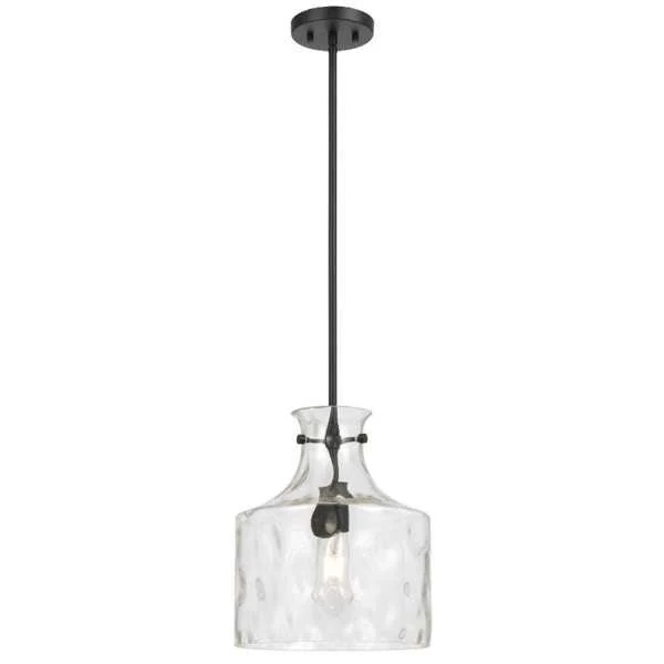 Telbix Perron 1 Light Pendant in Nickel, Black and Antique Gold - Image 3
