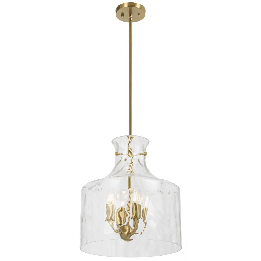 Telbix Perron 4 Light Pendant in Nickel, Black and Antique Gold - Image 5